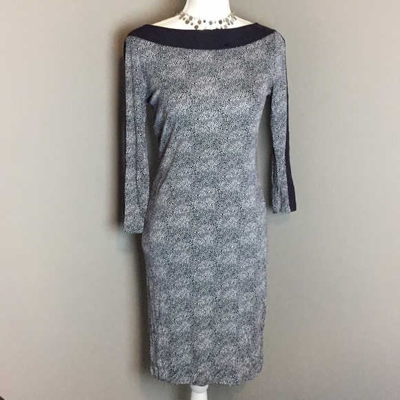 Tory Burch Dresses & Skirts - Tory Burch Navy & White Boat Neck Midi Dress